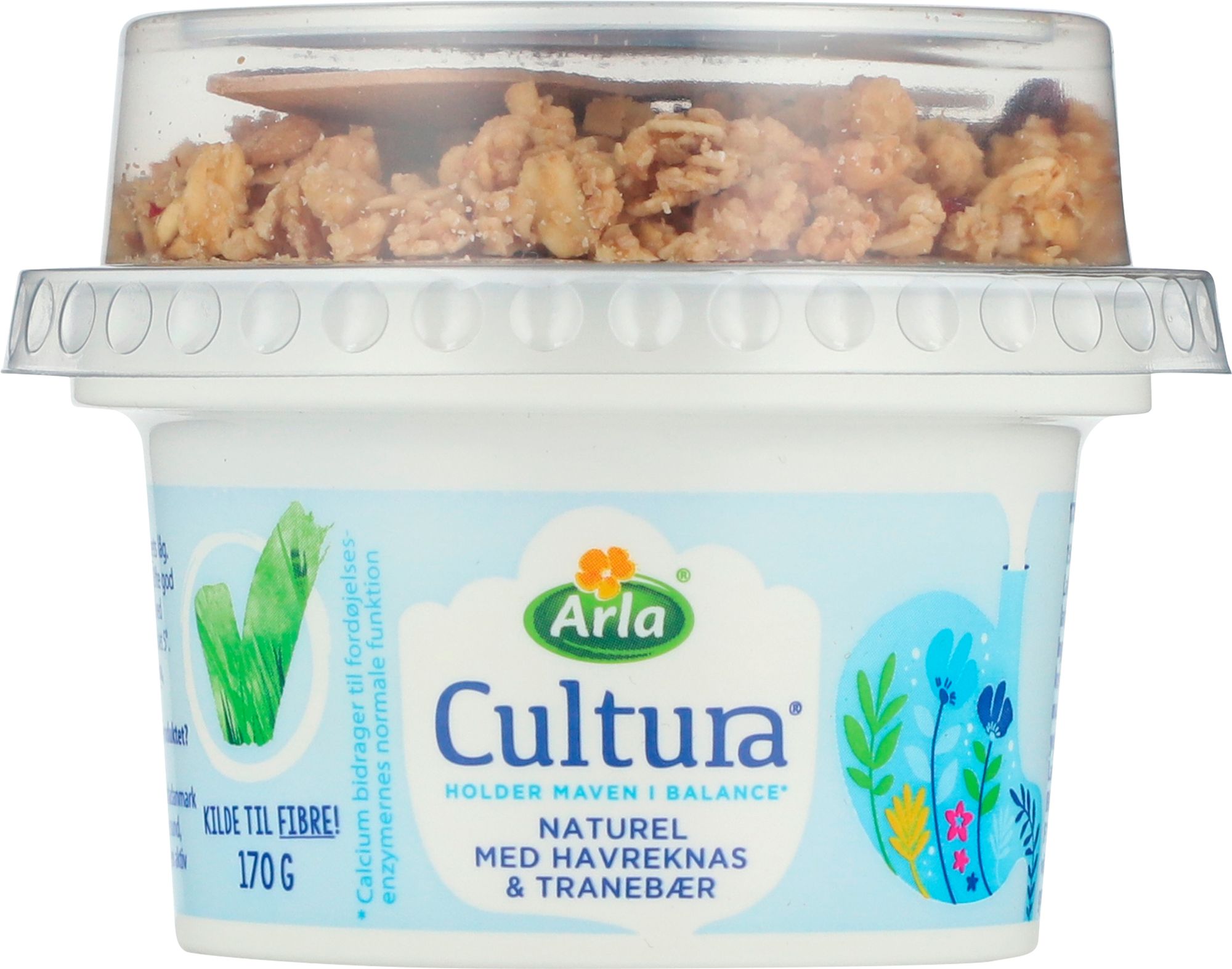 Arla Cultura® laktosefri yoghurt med havreknas og tranebær 170 g